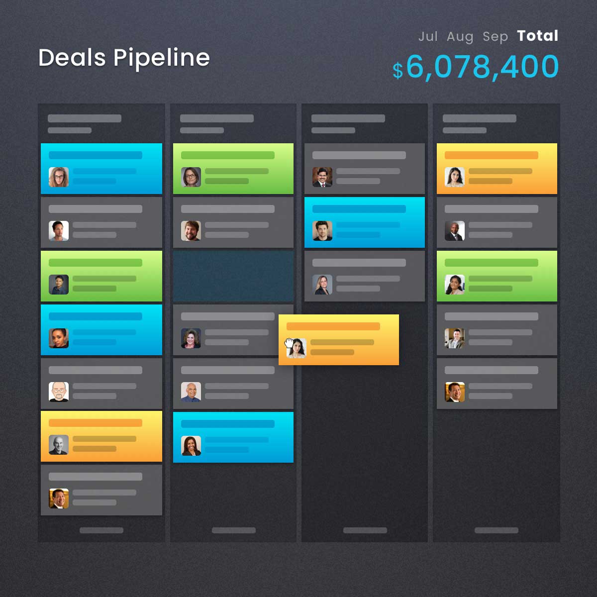Visual Kanban Sales Pipeline
