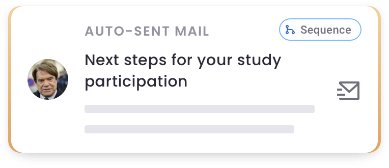 Mail auto-=sent from sequence